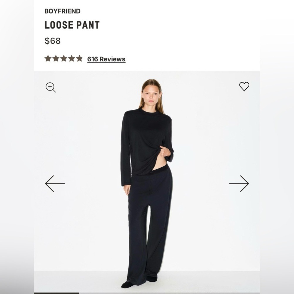 SKIMS Women's Boyfriend Loose Pants Size XS NWT